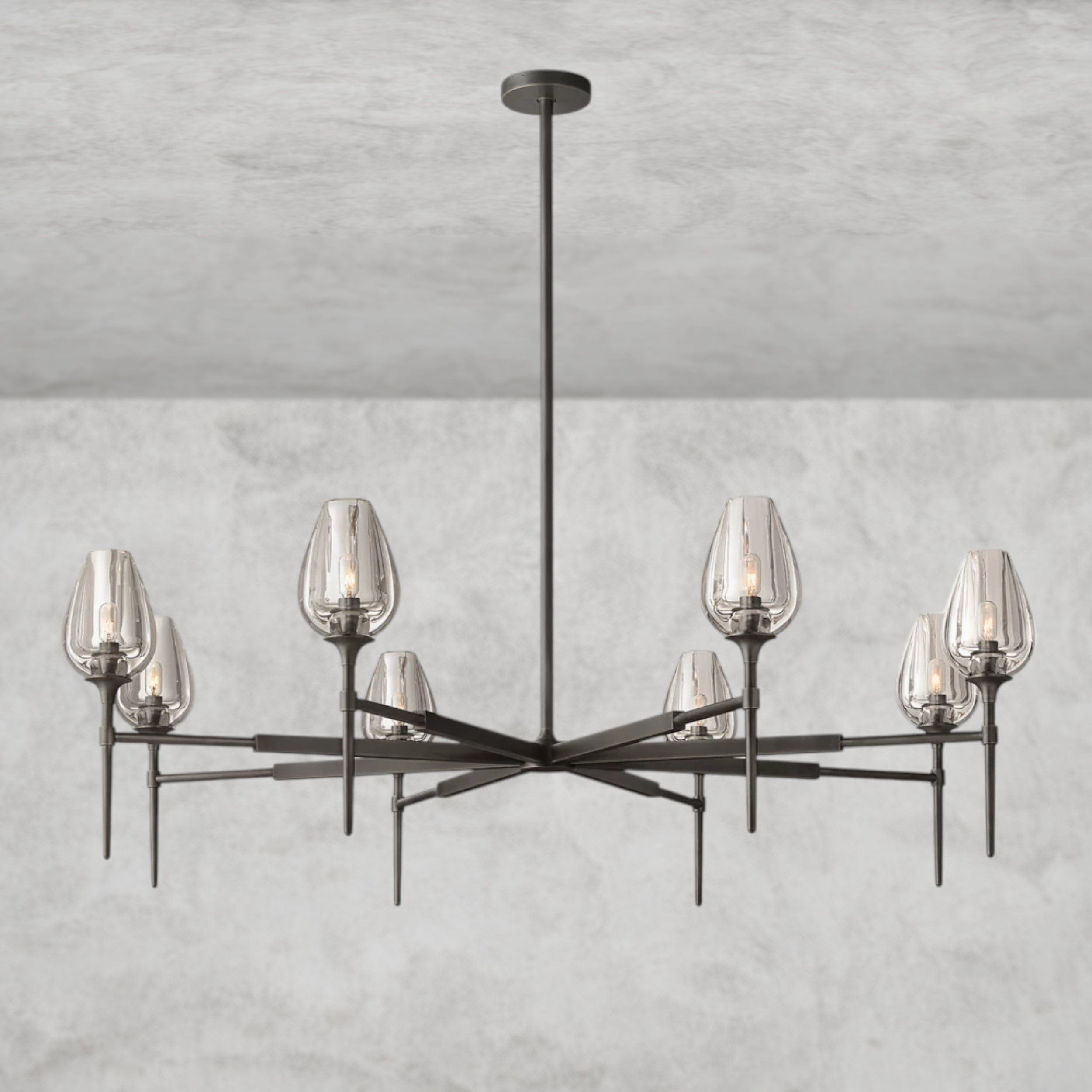 54" / Bronze TULIP ROUND CHANDELIER 27", 42", 54"