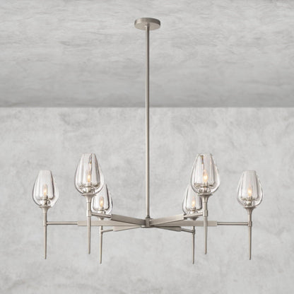 42" / Nickle TULIP ROUND CHANDELIER 27", 42", 54"