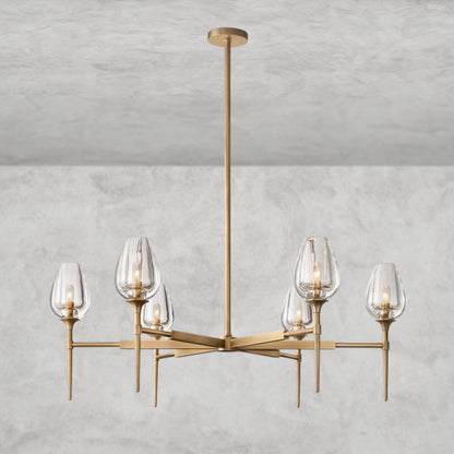 42" / Brass TULIP ROUND CHANDELIER 27", 42", 54"