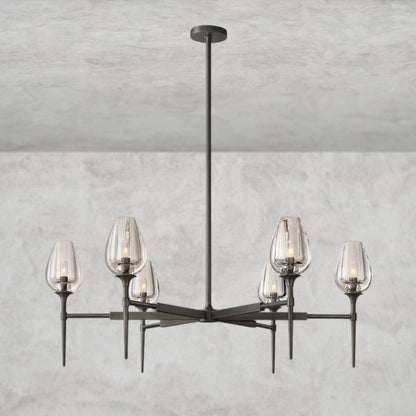 42" / Bronze TULIP ROUND CHANDELIER 27", 42", 54"