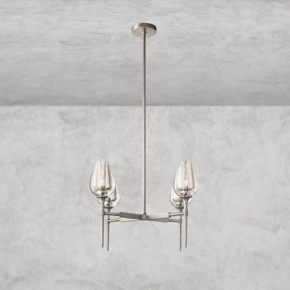 27" / Nickle TULIP ROUND CHANDELIER 27", 42", 54"