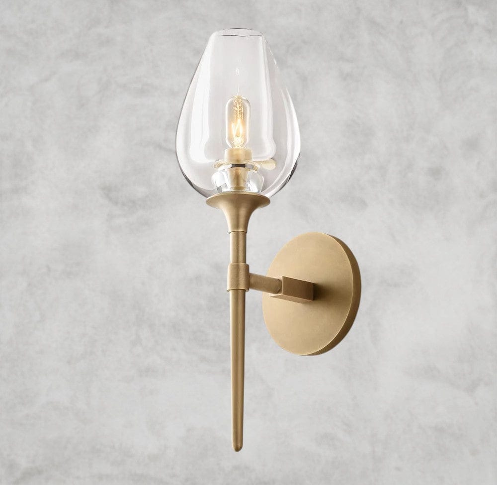 Brass TULIP SINGLE SCONCE
