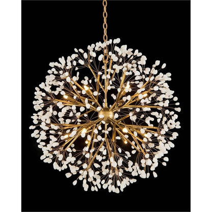 Veyla Spherical Twelve-Light Quartz Chandelier