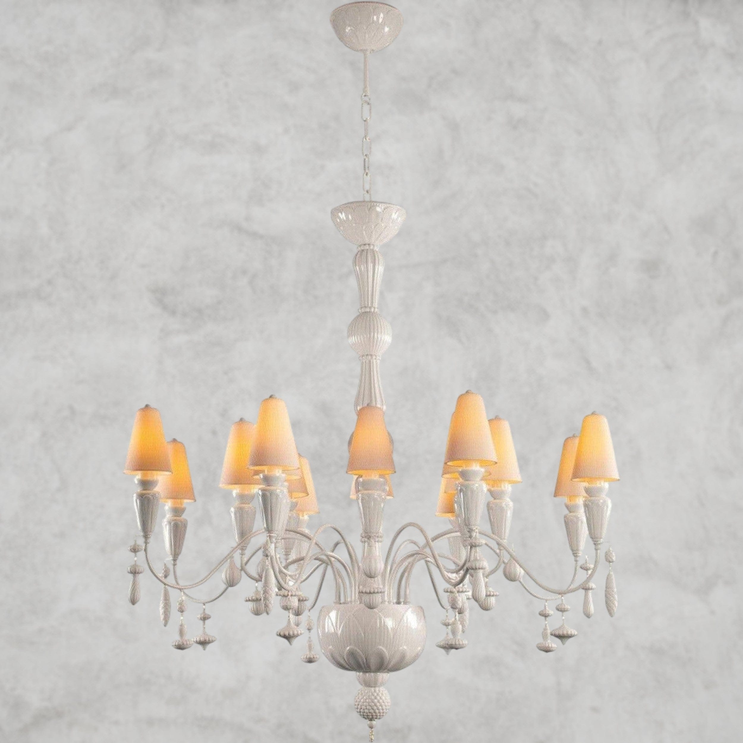 White / Medium Vintage Nexora 16-Lights Chandelier