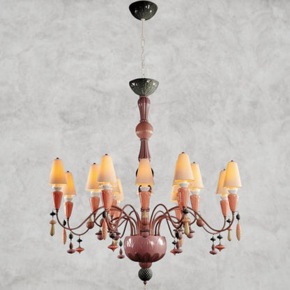 Red Coral / Medium Vintage Nexora 16-Lights Chandelier