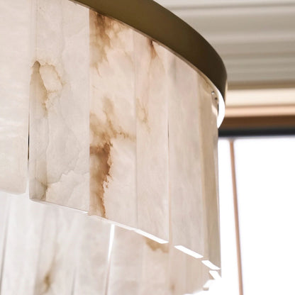 Widham One-Tire Round Alabaster Chandelier