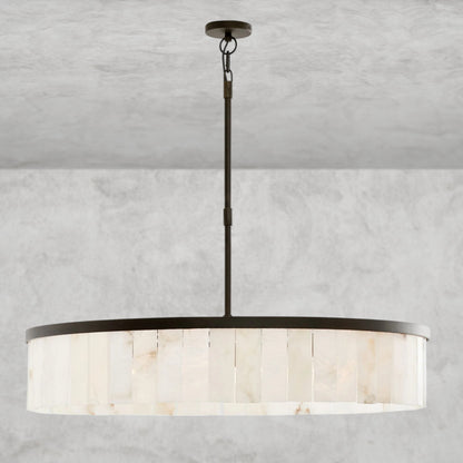 Widham One-Tire Round Alabaster Chandelier