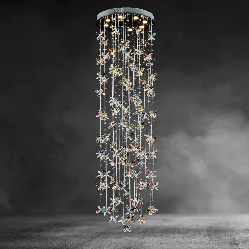 Wings of Color Multi-Color Crystals Chandelier